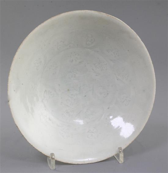 A Chinese Qingbai bowl, Song dynasty, diameter 19cm, fitted box